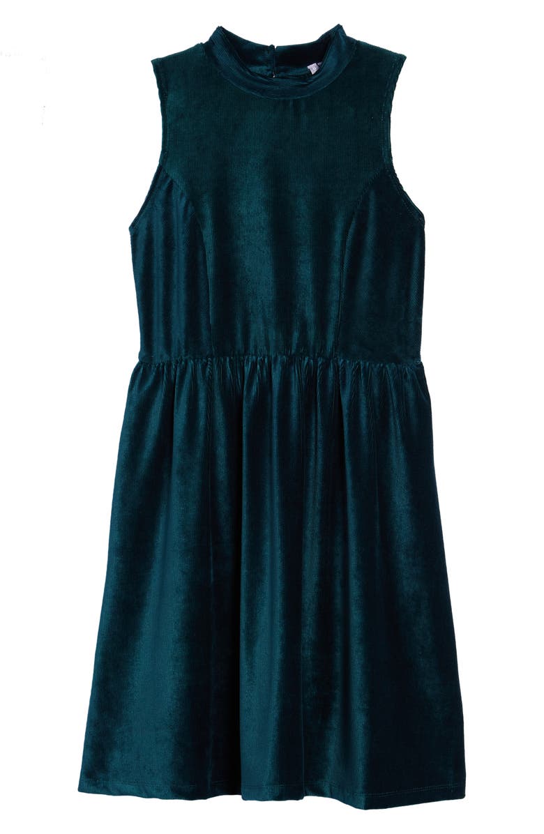 Good Luck Girl Mock Neck Velvet Dress, Main, color,