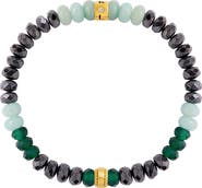 Karma and Luck Hematite Amazonite Malachite Women's Beaded Bracelet - Aurora Essence