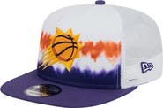 New Era Men's New Era White/Purple Phoenix Suns Dip-Dye 9FIFTY A-Frame Trucker Snapback Hat