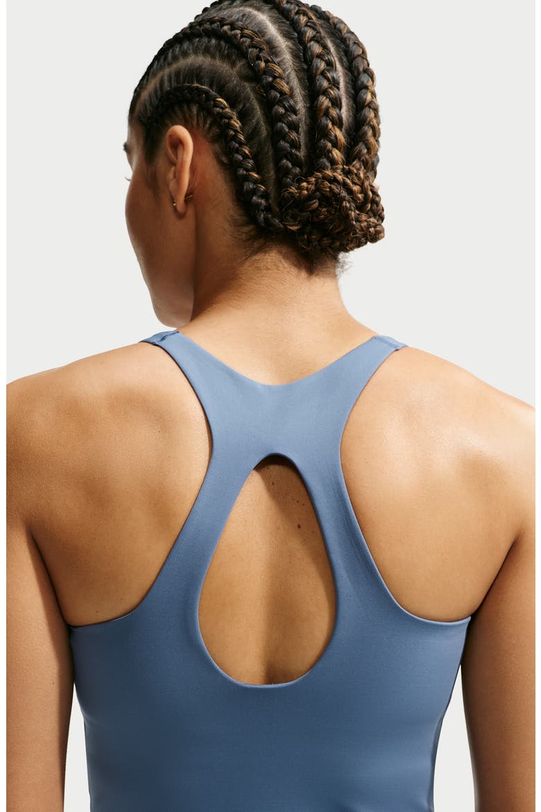 Universa Medium Support Padded Sports Bra Tank, Alternate, color, NEW SLATE/ MIDNIGHT NAVY