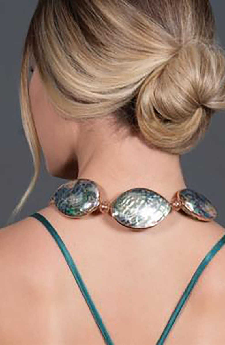 Samantha Siu - New York Under the Sea Necklace, Alternate, color, Abalone Shell