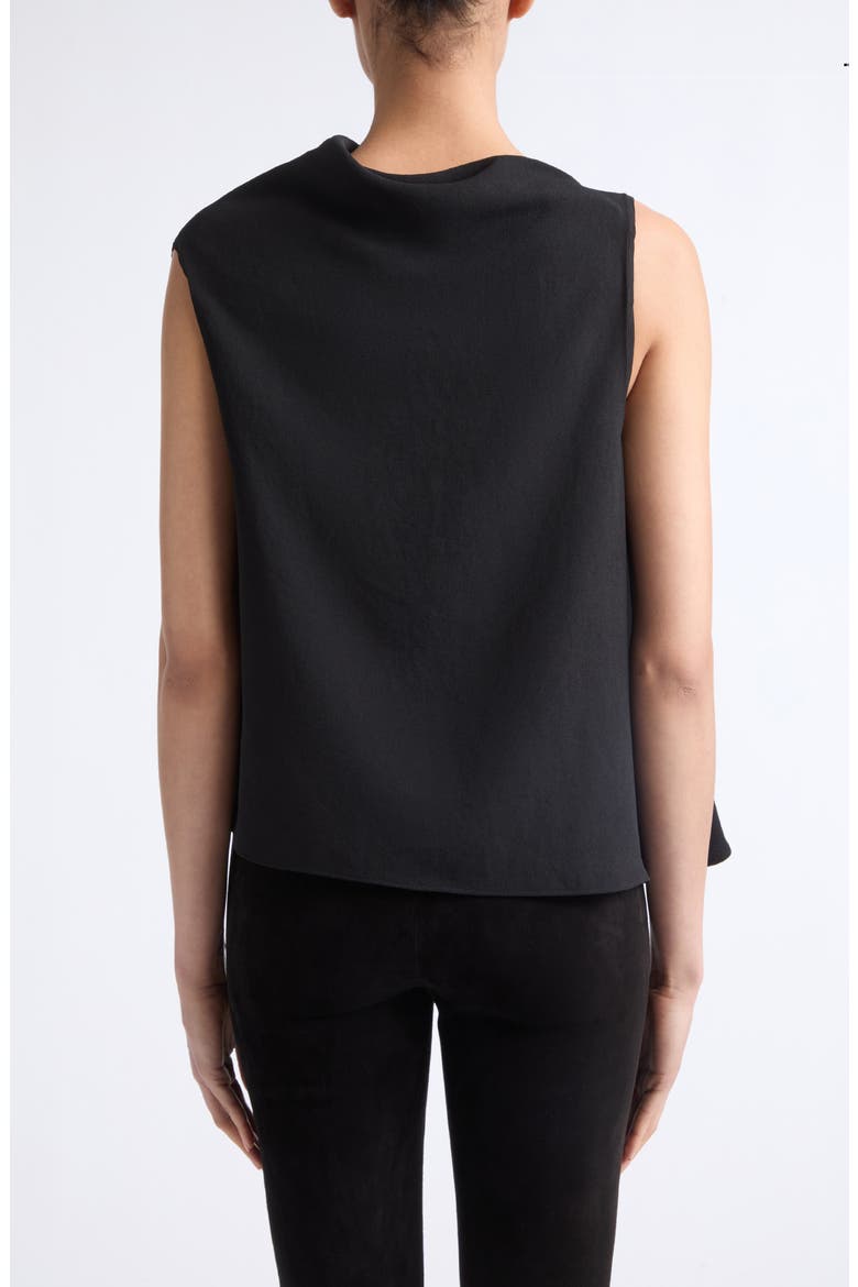 Asymmetric Drape Sleeveless Top, Alternate, color, BLACK