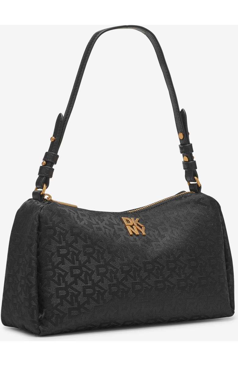 DKNY Remy Top-Zip Shoulder, Alternate, color, Jet Black/Black