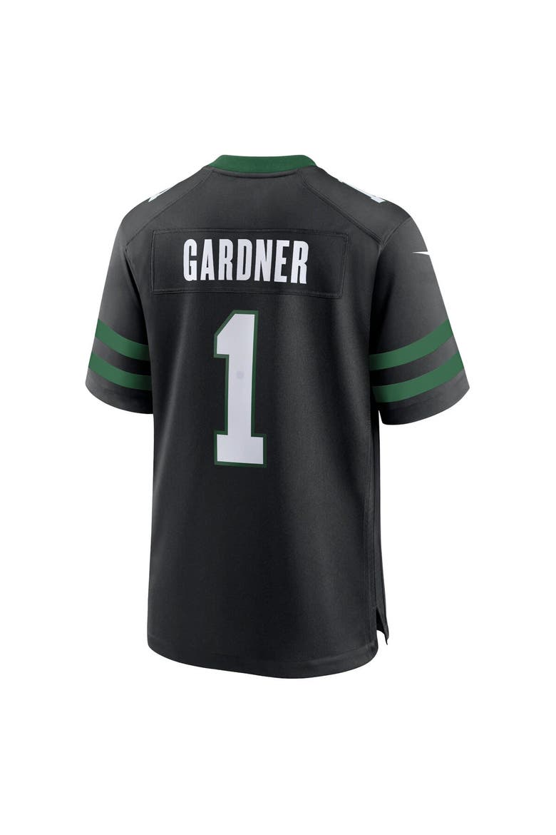 Men's Nike Ahmad Sauce Gardner Legacy Black New York Jets Alternate Game Jersey, Alternate, color, Black