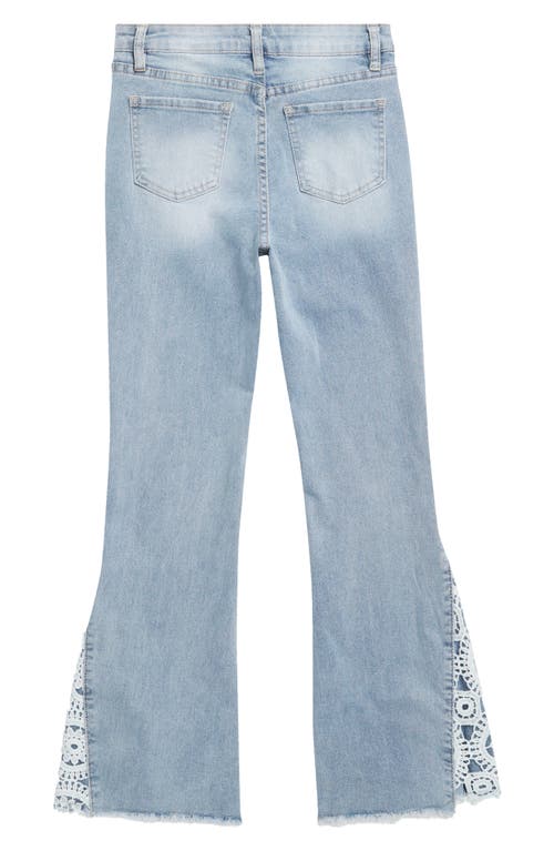 Ymi Kids' Gigi Lace Wide Leg Jeans In Medium