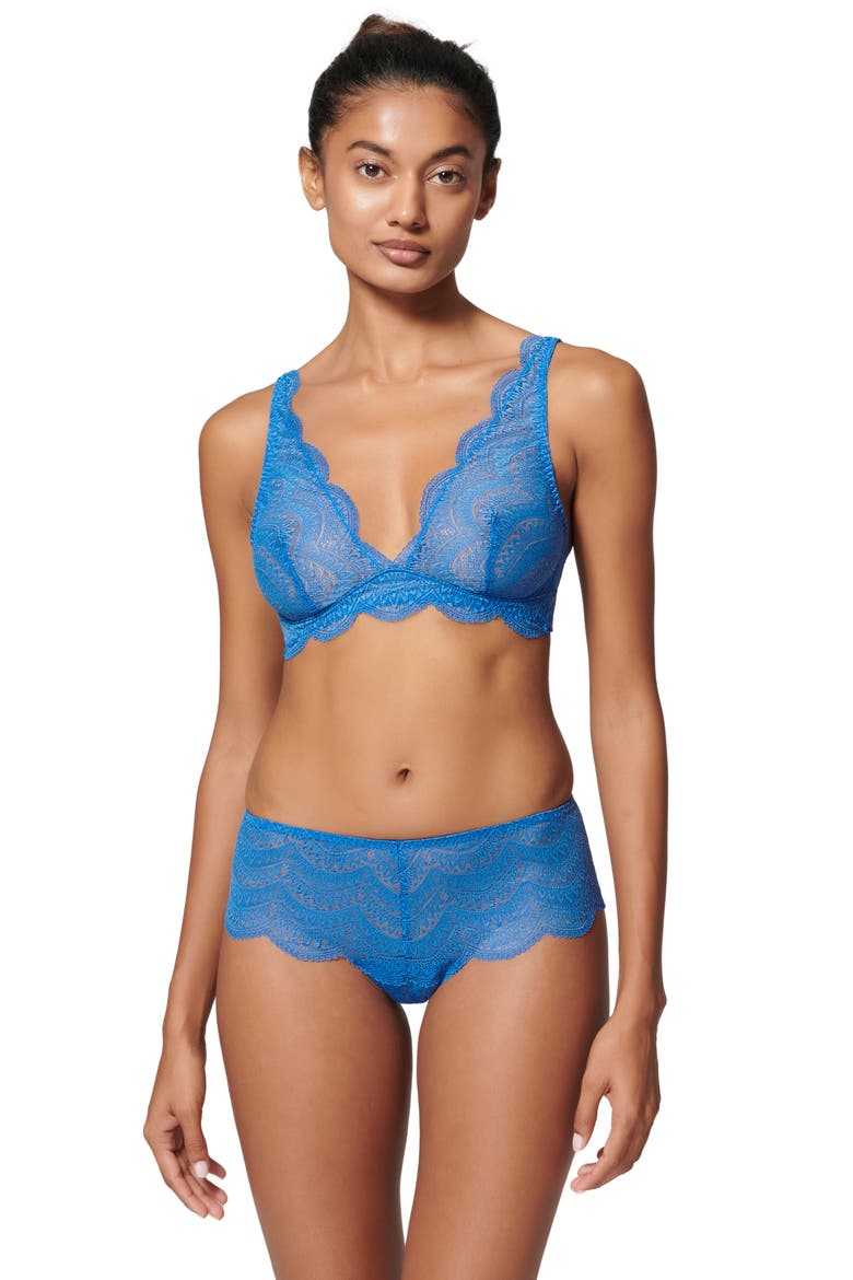 Karma Triangle Bralette, Alternate, color, MYOSOTIS BLUE