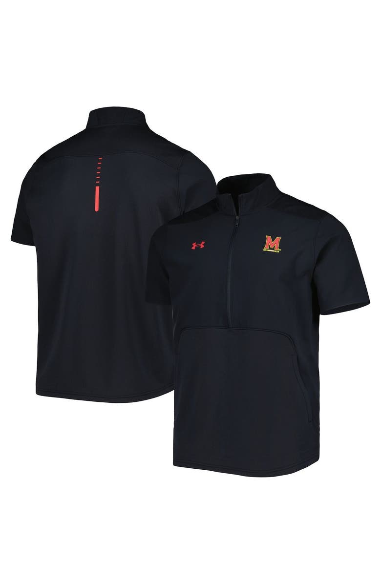Under Armour Men's Under Armour Black Maryland Terrapins Motivate 2.0 Half-Zip Jacket, Main, color, Black
