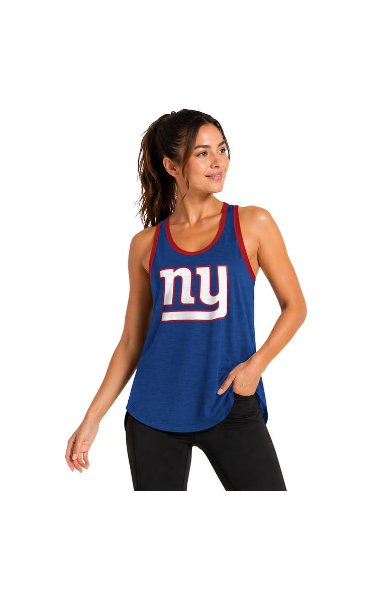 Women's G-III 4Her by Carl Banks Royal New York Giants Tater II Racerback Tank Top, Main, color, Royal