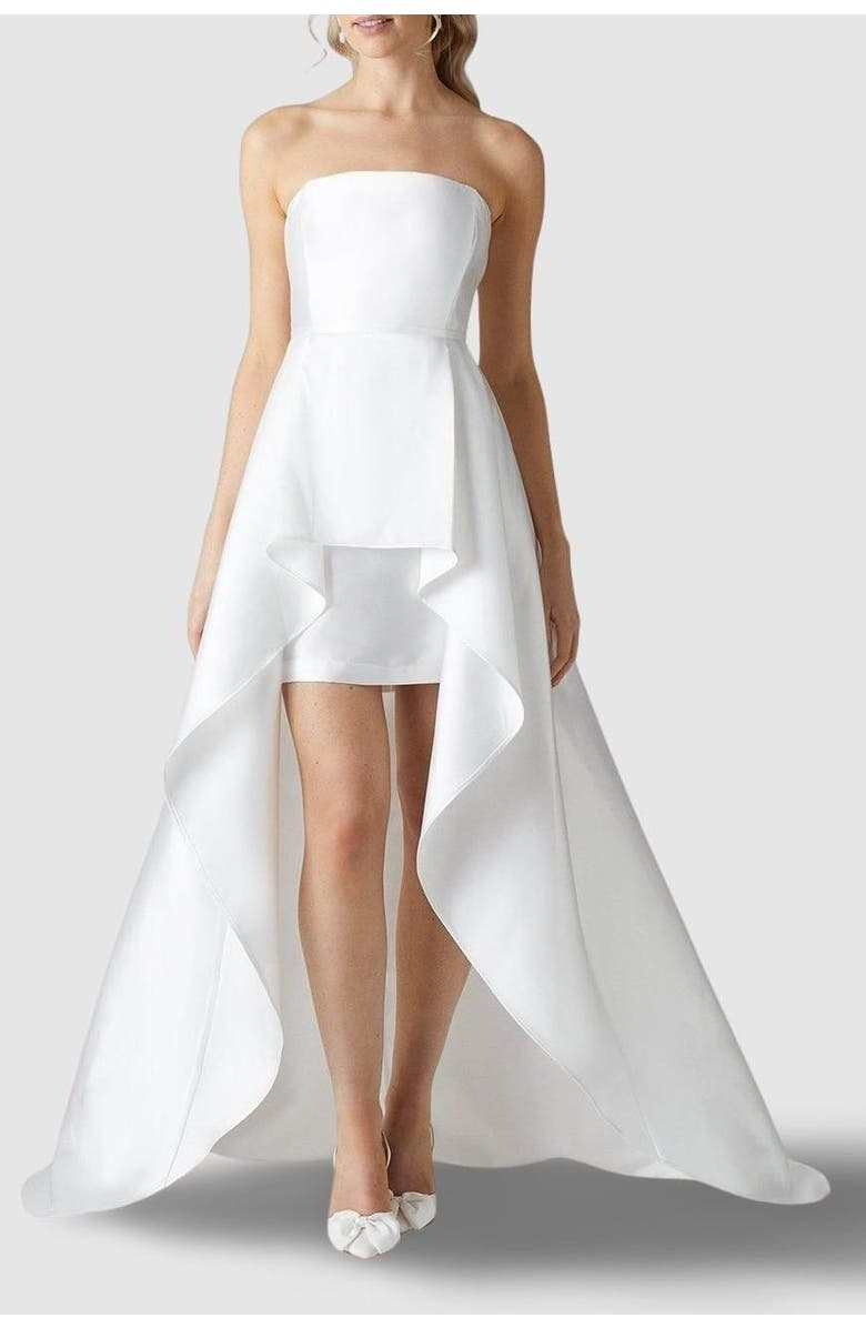 Coast Bandeau Mini Wedding Dress, Alternate, color, Ivory