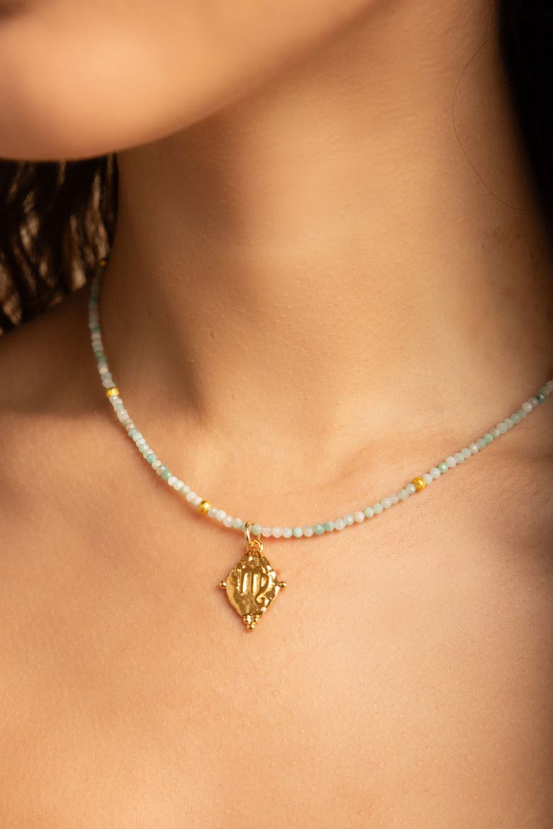 Virgo Zodiac Choker Necklace, Alternate, color, White