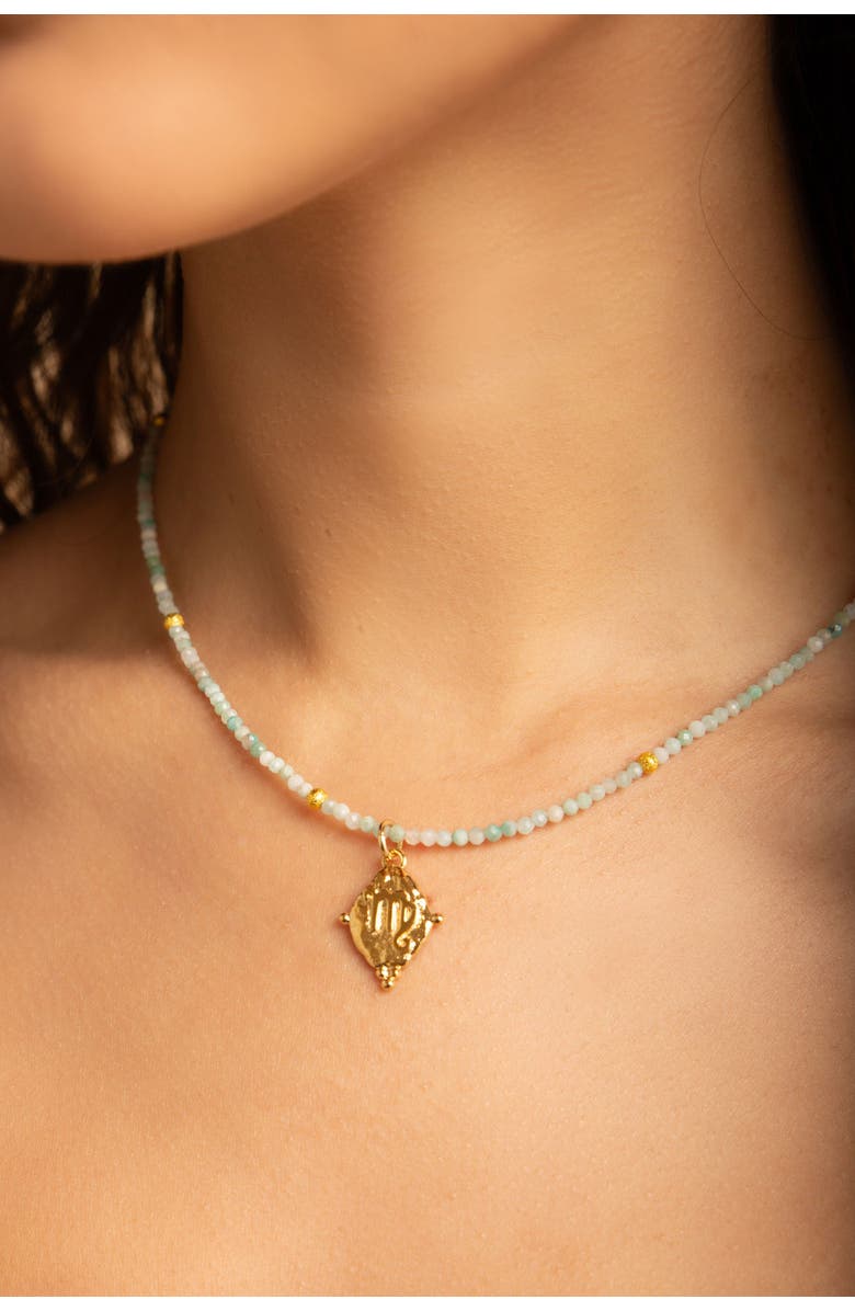 Seven Saints Virgo Zodiac Choker Necklace, Alternate, color, Gold
