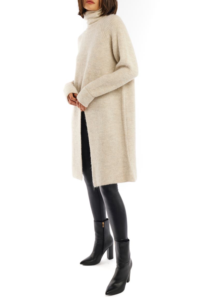 Billy Long Turtleneck Sweater, Alternate, color, OATMEAL