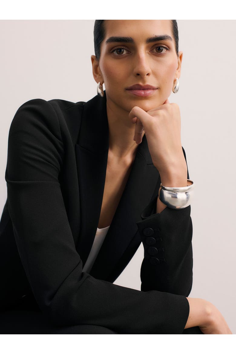 Double-Breasted Tailored Blazer, Alternate, color, Black