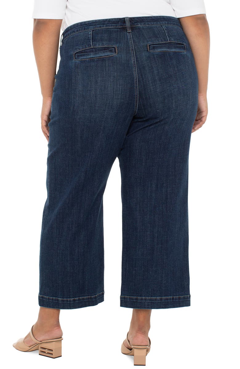 Liverpool Los Angeles Stride High Waist Crop Wide Leg Jeans, Alternate, color, Albany