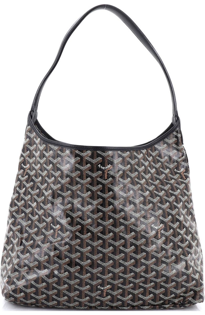 Pre-Owned Goyard Boheme Hobo Coated Canvas, Alternate, color, Black