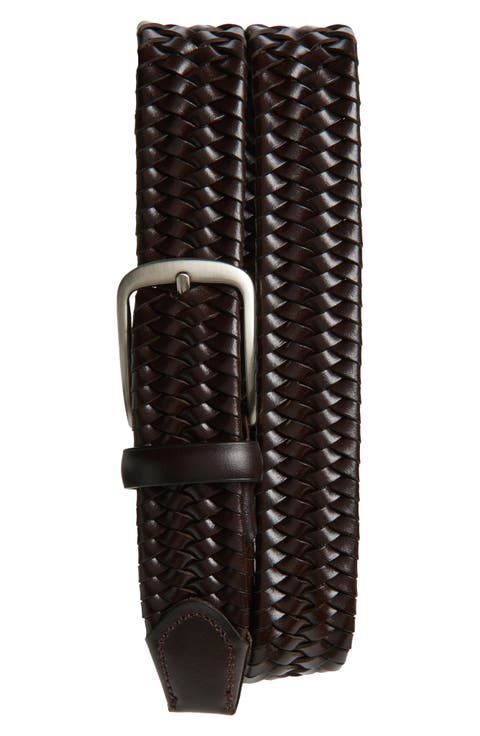 Thomas Braided Leather Stretch Belt