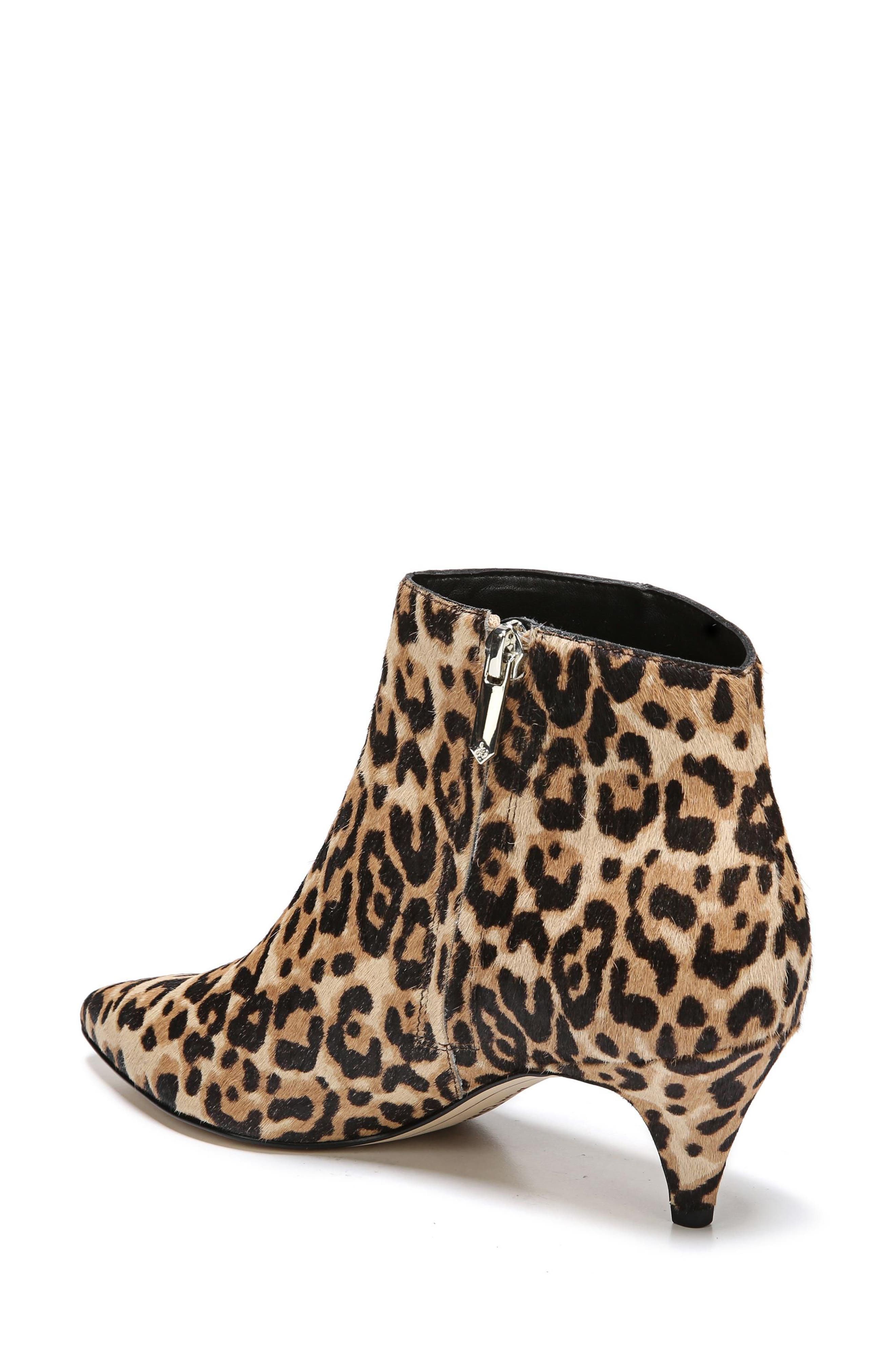 Kinzey Genuine Calf Hair Pointy Toe Bootie, Alternate, color, CHEETAH PRINT CALFHAIR