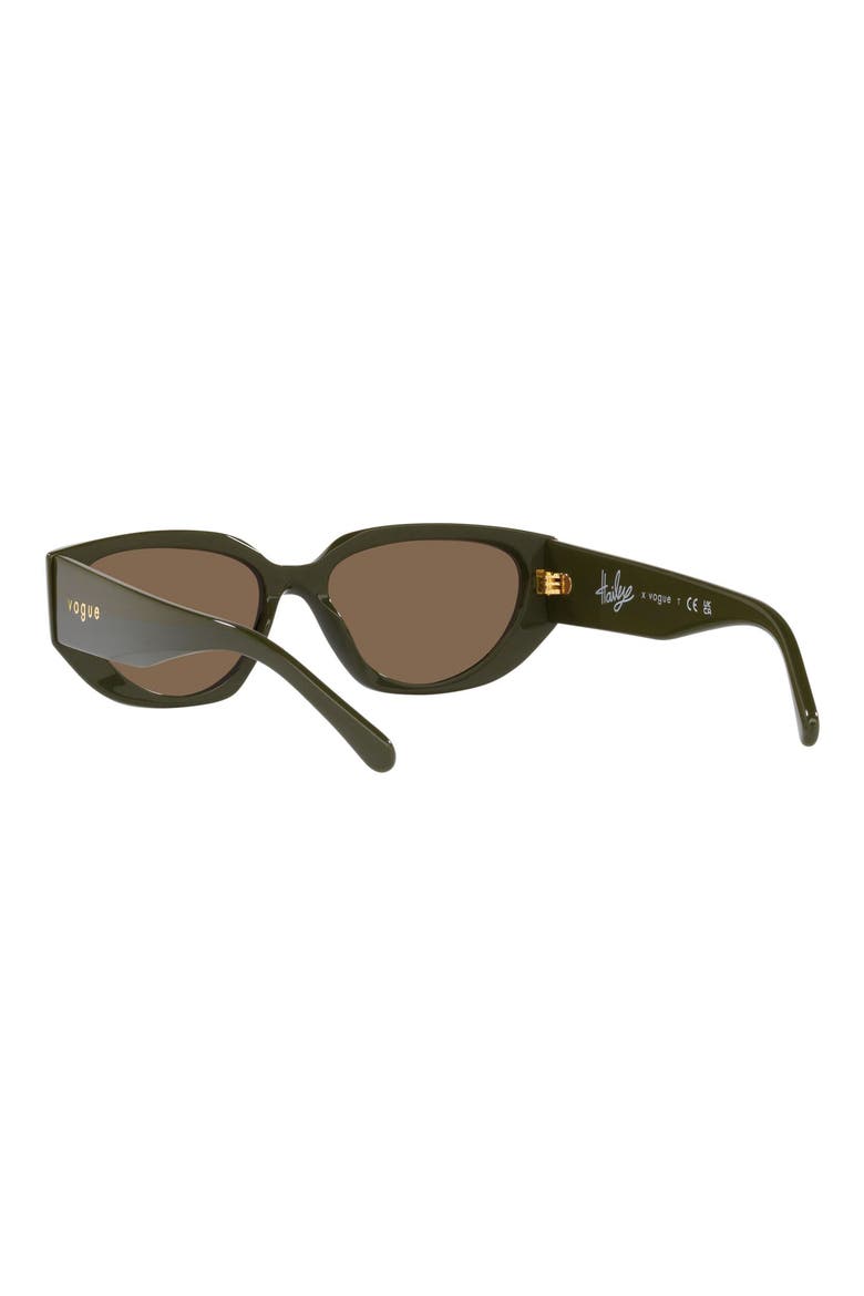 52mm Oval Sunglasses, Alternate, color, GREEN
