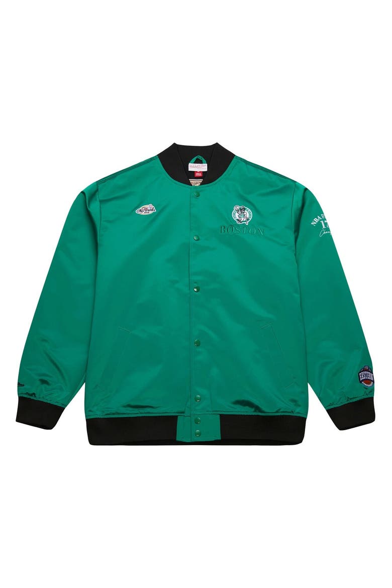 Men's Mitchell & Ness Kelly Green Boston Celtics Hardwood Classics Team OG 3.0 Lightweight Satin Full-Snap Jacket, Alternate, color, Kelly Green