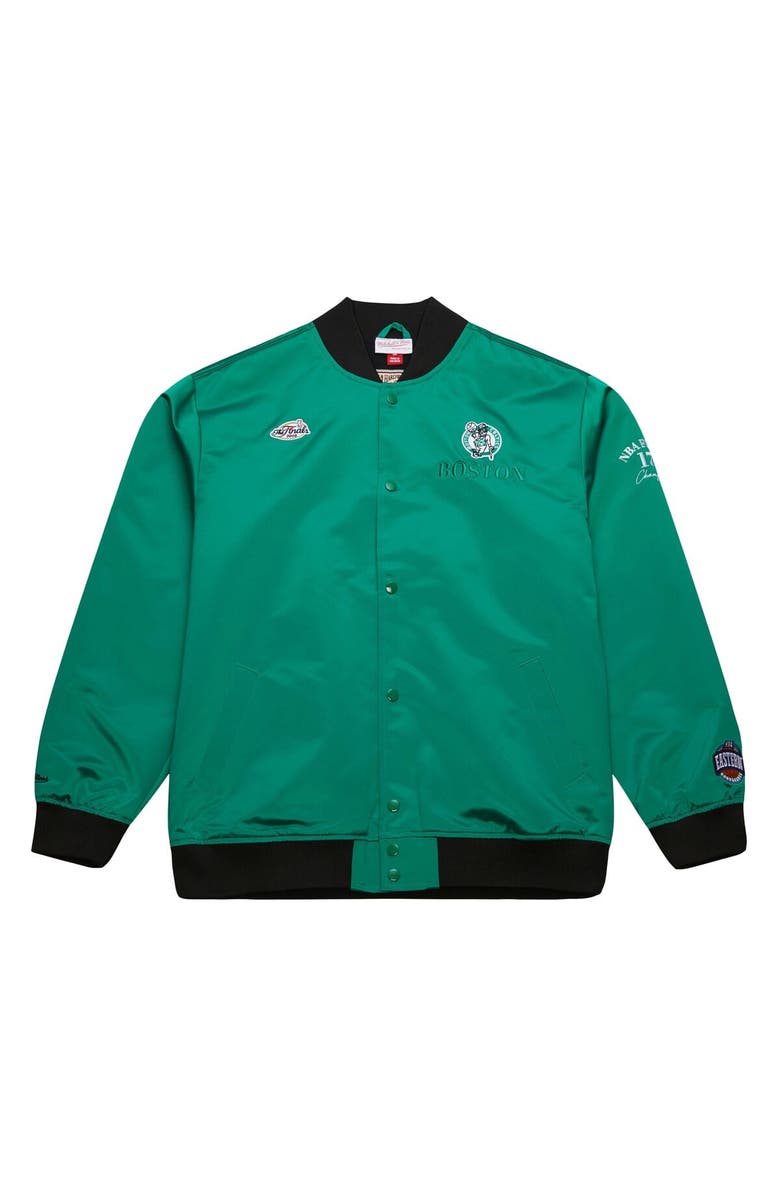 Mitchell & Ness Men's Mitchell & Ness Kelly Green Boston Celtics Hardwood Classics Team OG 3.0 Lightweight Satin Full-Snap Jacket, Alternate, color, Kelly Green
