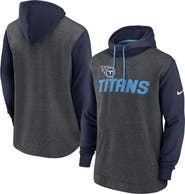 Nike Men's Nike Heathered Charcoal/Navy Tennessee Titans Surrey Legacy Pullover Hoodie