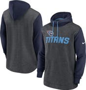 Nike Men's Nike Heathered Charcoal/Navy Tennessee Titans Surrey Legacy Pullover Hoodie