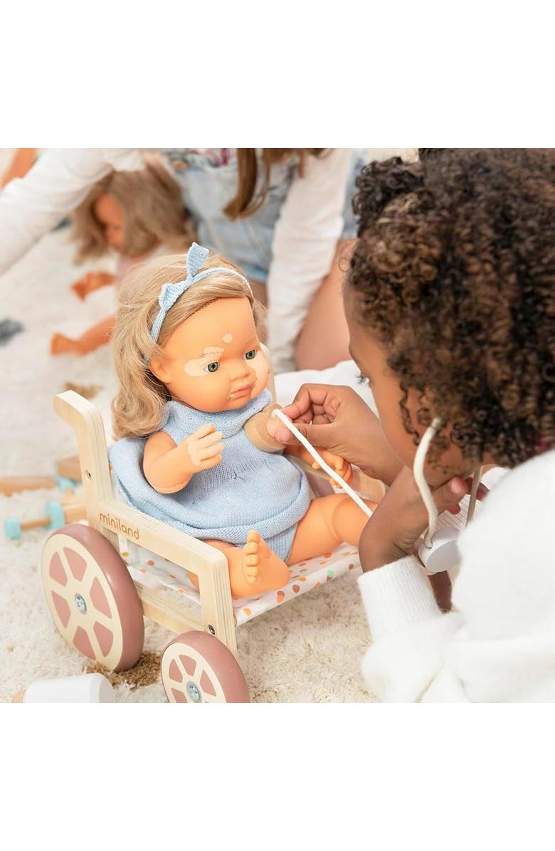 Miniland Wheelchair for Dolls up to 15", Alternate, color, Beige Multi