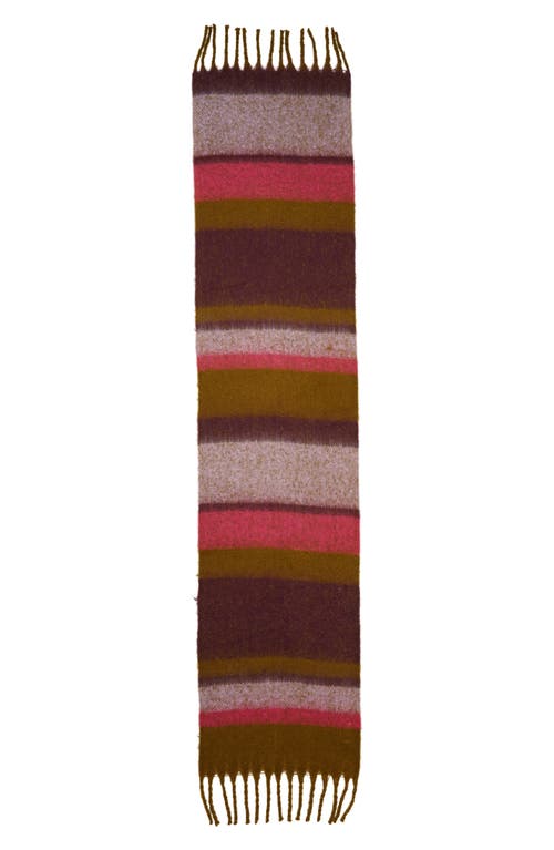 Treasure & Bond Stripe Fringe Scarf In Multi