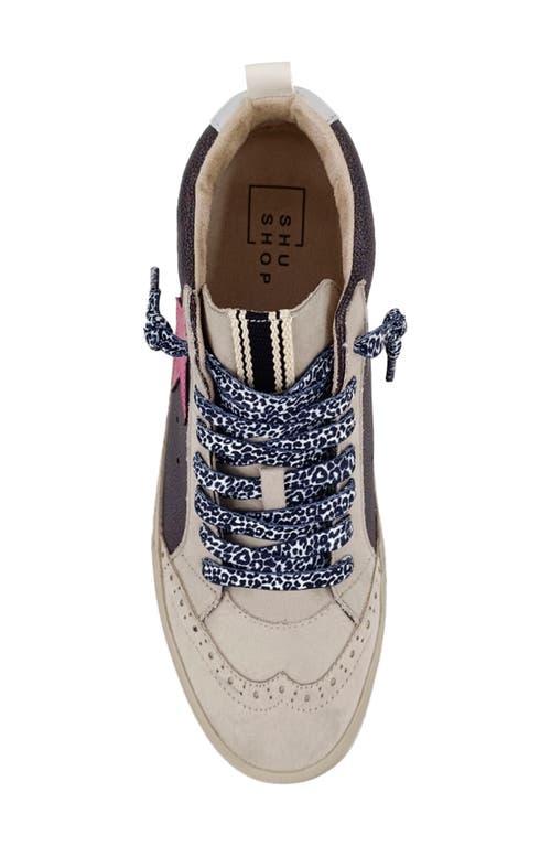 Shushop Paulina Low Top Sneaker In Black Silver