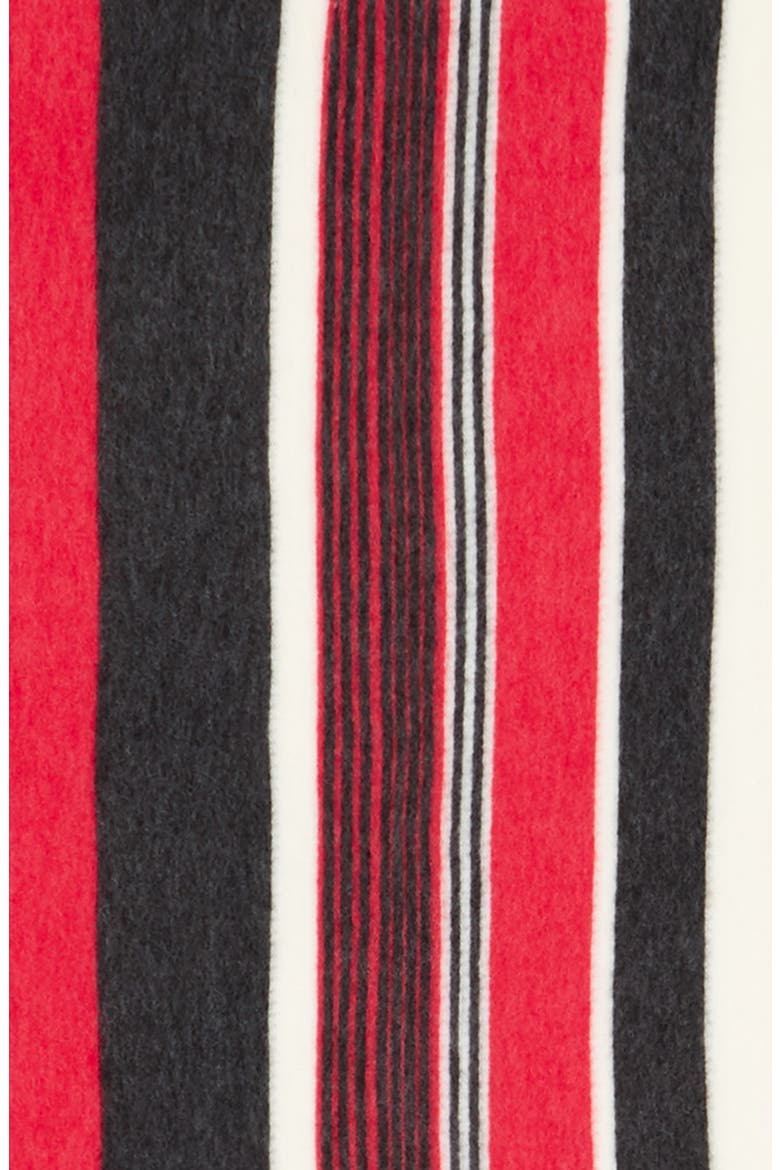 Kolby Stripe Fringe Scarf, Alternate, color, RED