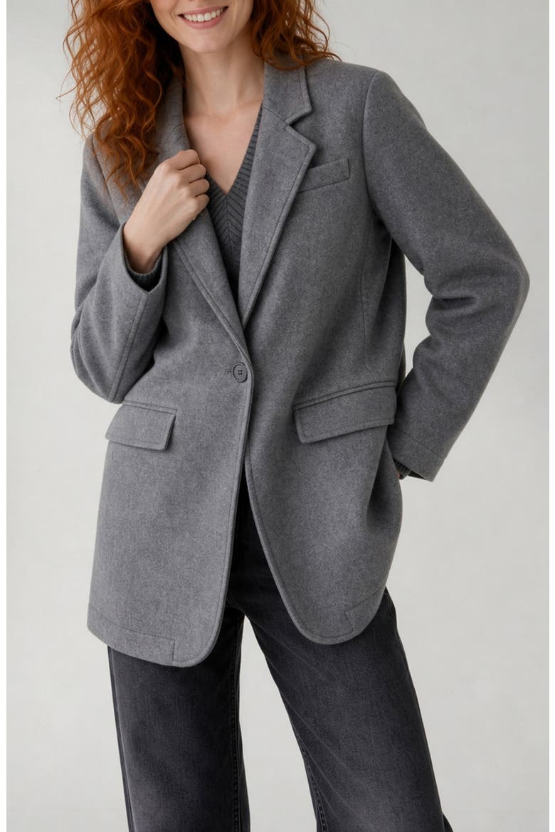 Cena Structured Blazer, Main, color, GREY MIX