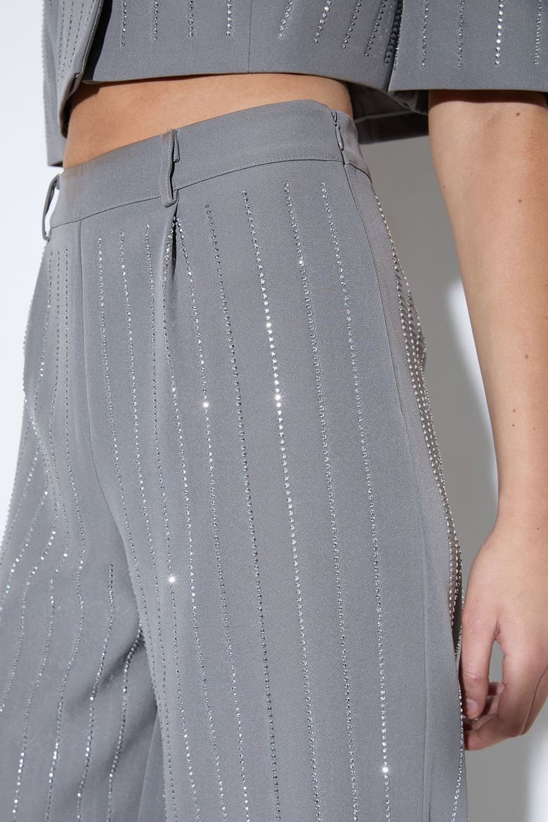 Premium Embellished Straight Leg Pants, Alternate, color, Grey