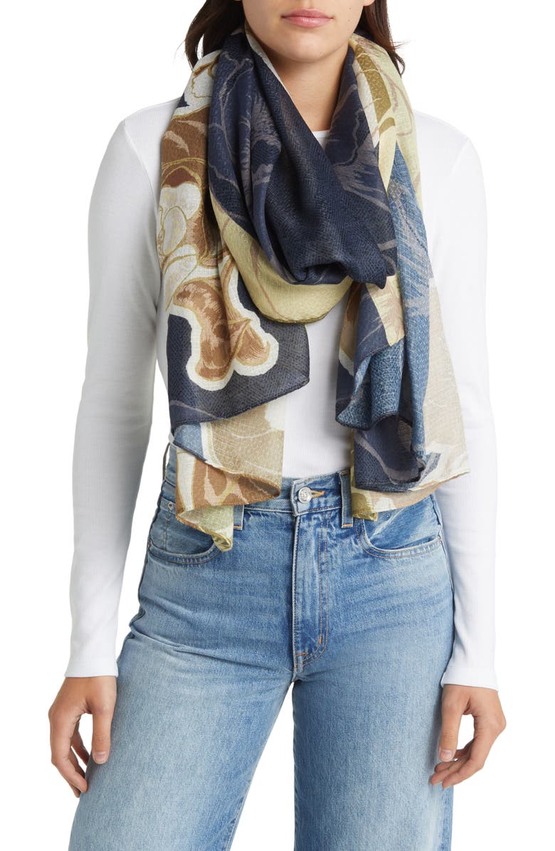 Treasure & Bond Print Scarf, Main, color, 
