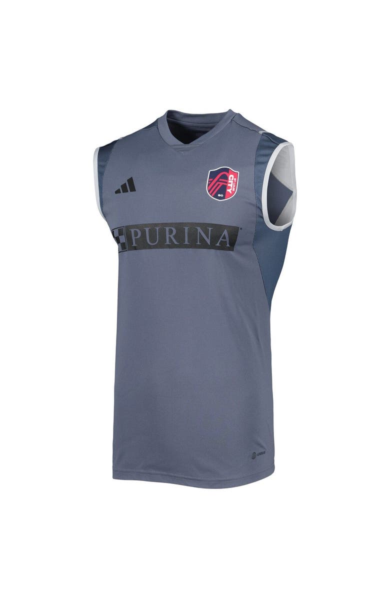 adidas Men's adidas Gray St. Louis City SC 2023 On-Field Sleeveless Training Jersey, Alternate, color, Gray