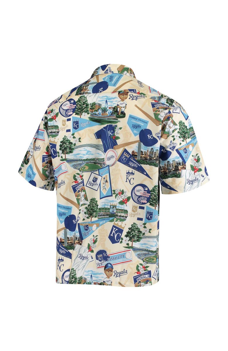 Reyn Spooner Men's White Kansas City Royals Scenic Button-Up Shirt, Alternate, color, White