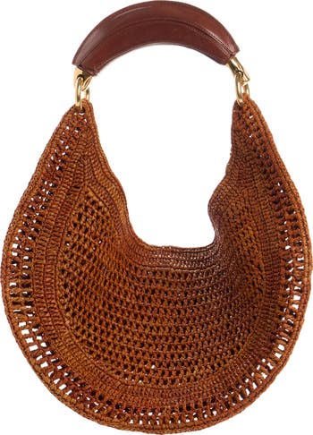 Chloé Summer Banana Crochet Raffia Hobo Bag | Nordstrom