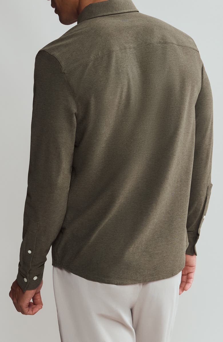 Rhone WFH Knit Button-Up Shirt, Alternate, color, Lichen Green Heather