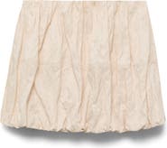 MANGO Crinkled Bubble Hem Miniskirt