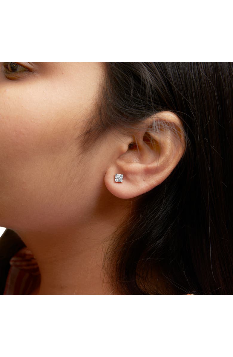 Haus of Brilliance 10k Yellow Gold Princess Diamond Quad Stud Earrings, Alternate, color, Yellow