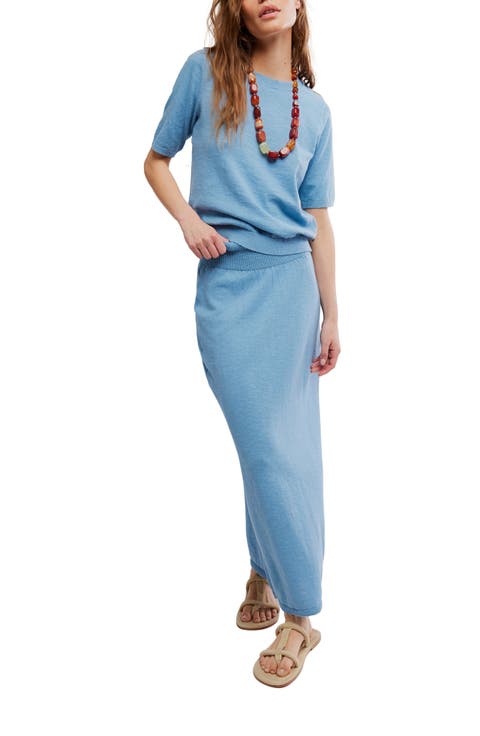 Isabella Linen Blend Knit Sweater & Maxi Skirt Set