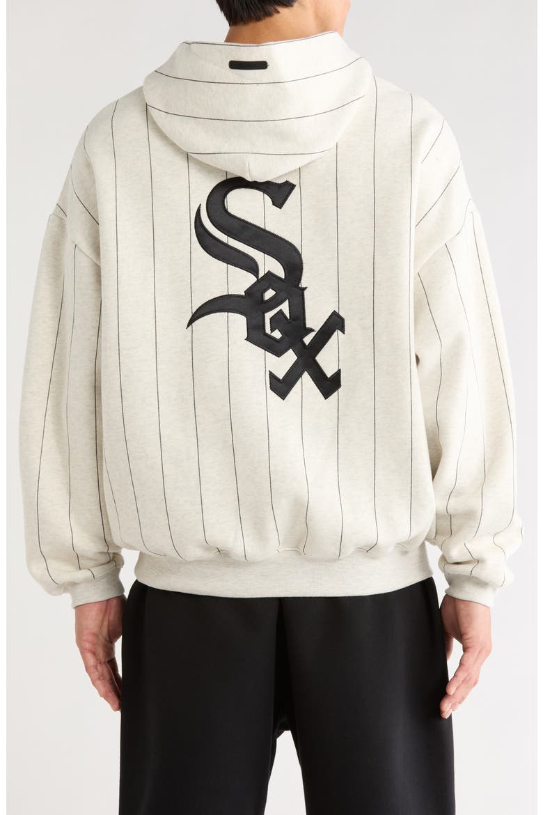 x MLB White Sox Sport Cotton Blend Graphic Hoodie, Alternate, color, OATMEAL HEATHER/ BLACK STRIPE