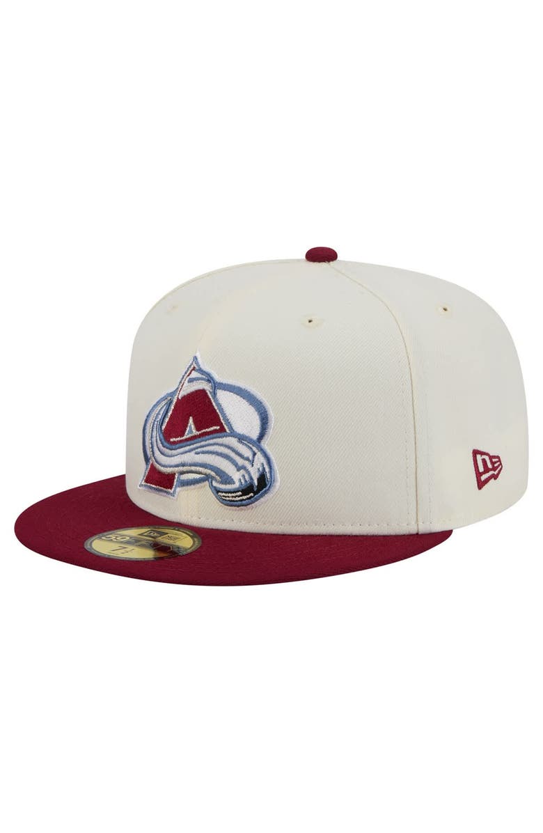 New Era Men's New Era  White Colorado Avalanche Chrome Two-Toned 59FIFTY Fitted Hat, Main, color, 