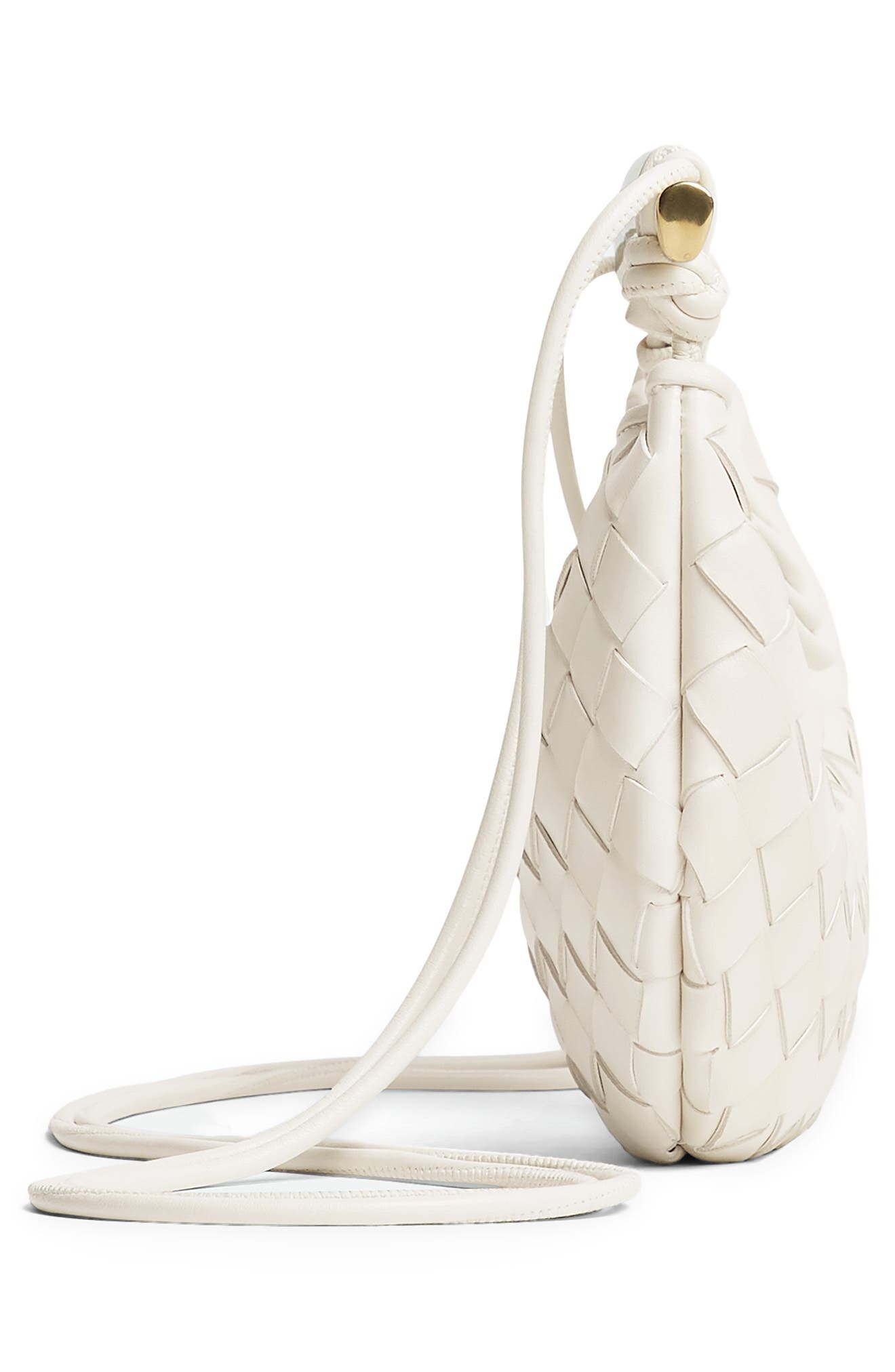 Bottega Veneta Sardine Intrecciato Crossbody Bag, Alternate, color, 9104 Chalk-M Brass