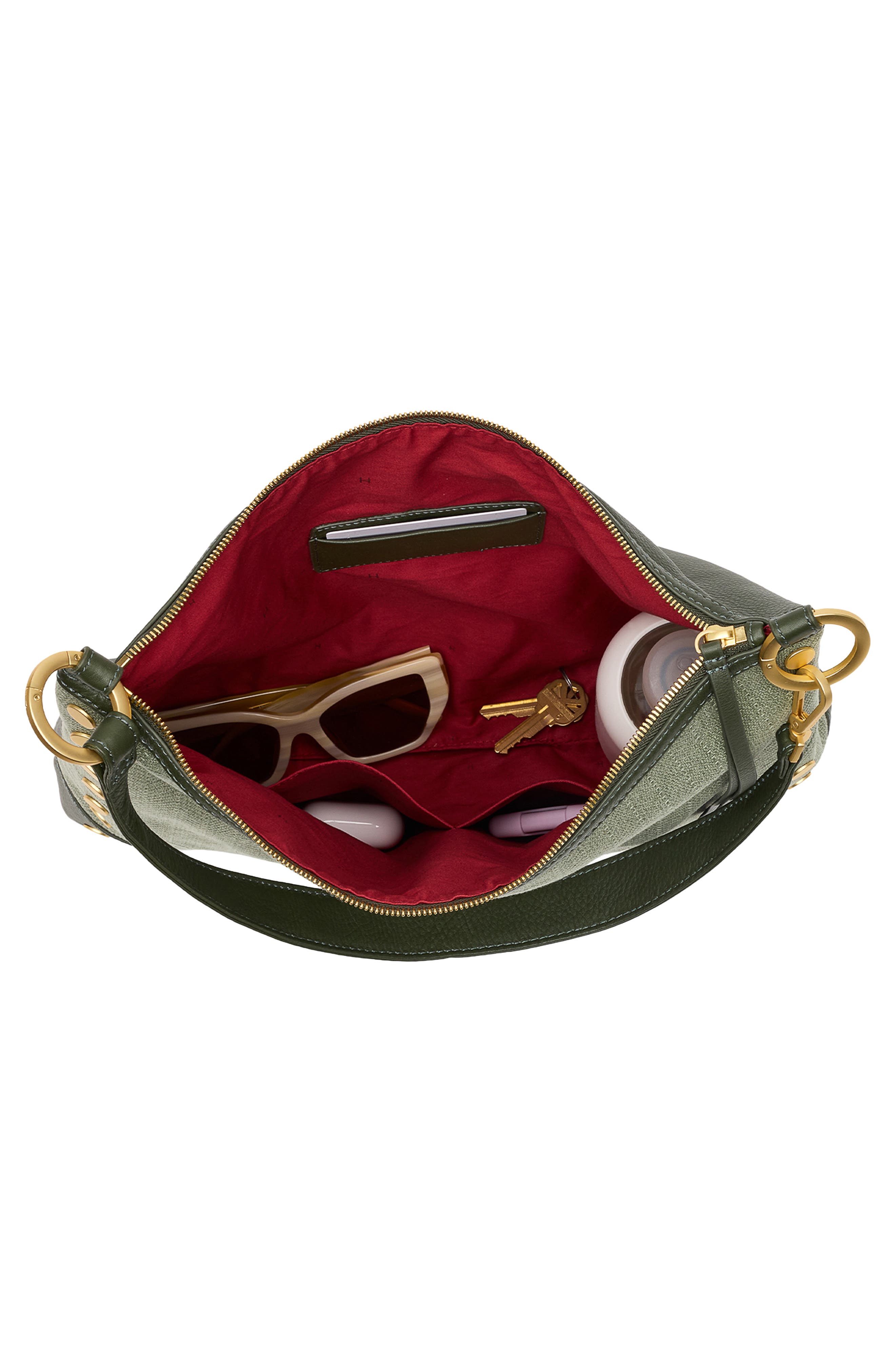 Kyle Large Leather Trim Shoulder Bag, Alternate, color, TWIN CREST/ BRUSHED GOLD