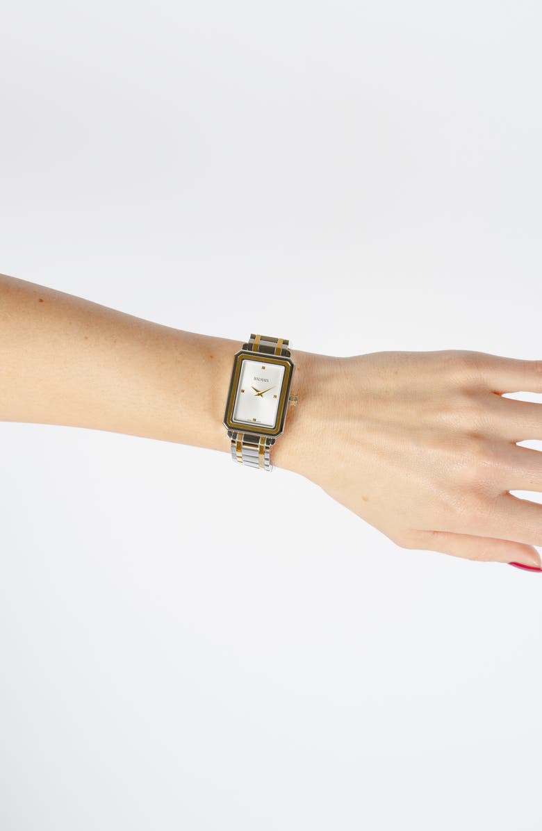 BALMAIN WATCHES Eirini Two-Tone Bracelet Watch, 25mm x 33mm, Alternate, color, Two Tone