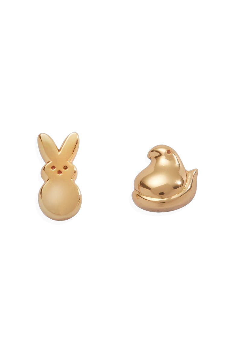 Peeps® Mismatched Stud Earrings, Main, color, Gold