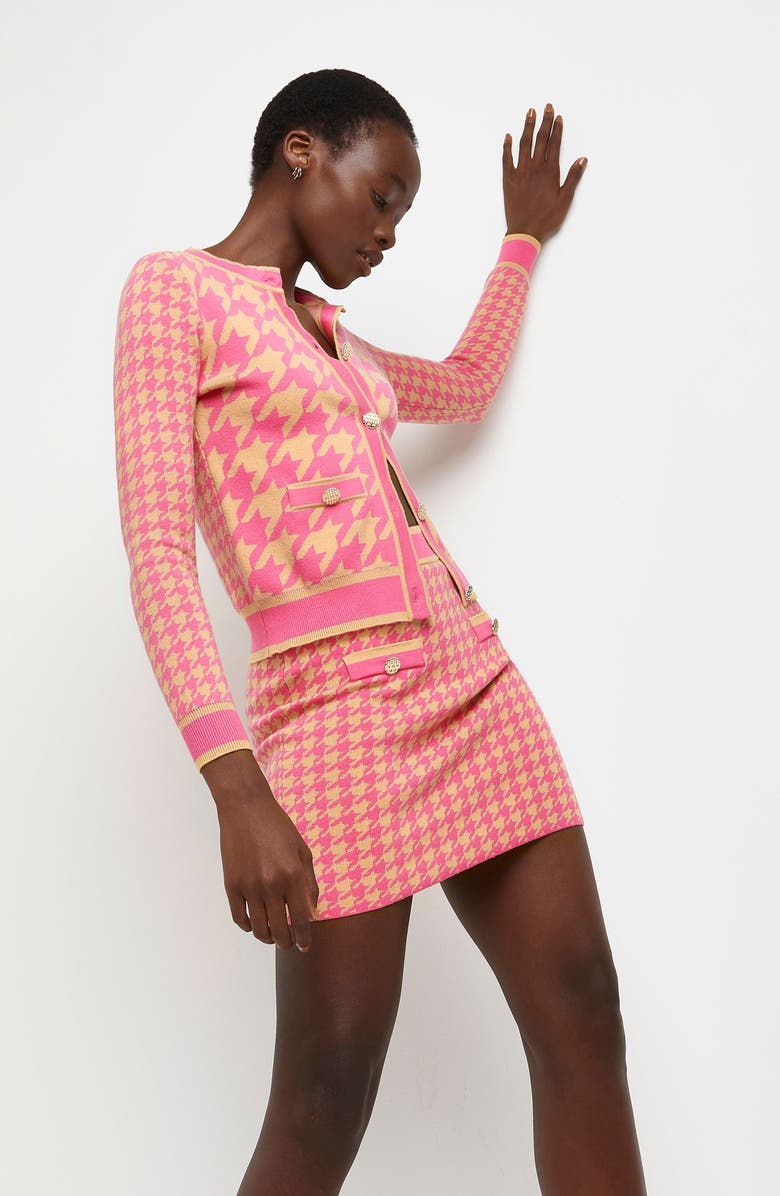 River Island Houndstooth Skirt, Alternate, color, 