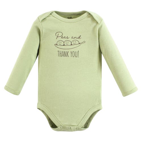 Touched By Nature Organic Cotton Long-sleeve Bodysuits In Multi