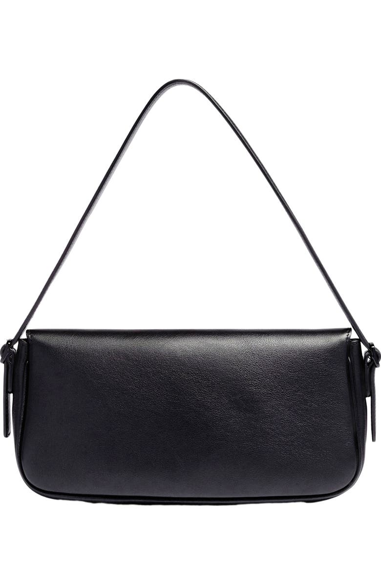 Santoni Leather shoulder bag, Alternate, color, Black