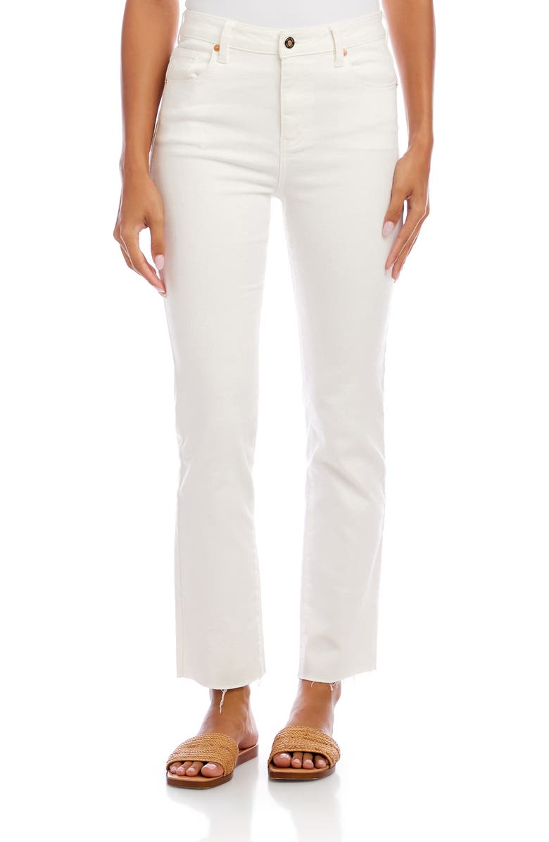 Karen Kane Raw Hem Straight Leg Jeans, Main, color,